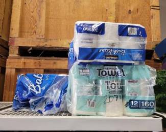 #2074 • Shelf of Toliet Paper and Paper Towels