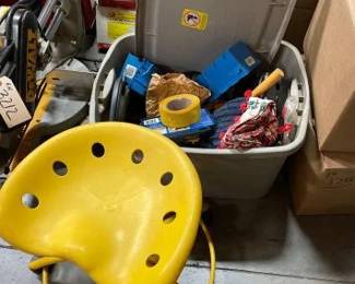 #3216 • Rolling Chair, Bit Set, Craftsman Saw, Mallet, Wire and More!