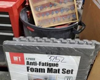 #3252 • (2) 4 Piece Foam Mat Set, gas Can, Tool Accessories, Wood Peices