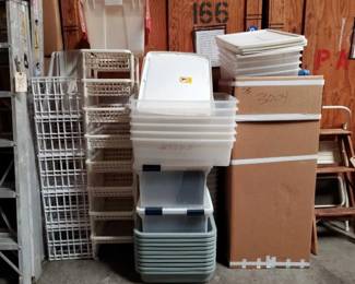 #3004 • Plastic Totes, Rack and Crates