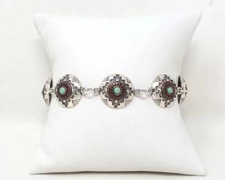 #124 • Native American Sterling Silver Bracelet, 25g