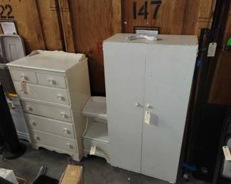 #5014 • Dresser, Cabinet, 2 Tier Stand and Bed Frame