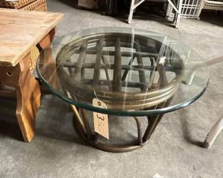 #2336 • End Table with Glass Top