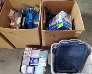 #2476 • Plastic Bins, Kleenex, Trash Bags, Scale, Pans and More!