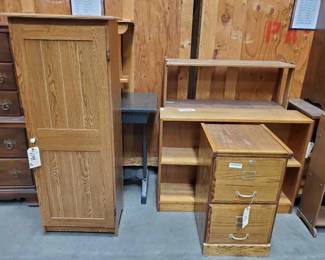 #5098 • Bookshelves, Filing Cabinet, Tables and Pantry