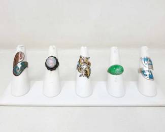 #126 • (5) Sterling Silver Rings, 26g