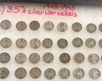 (38) 35% Silver War Nickels