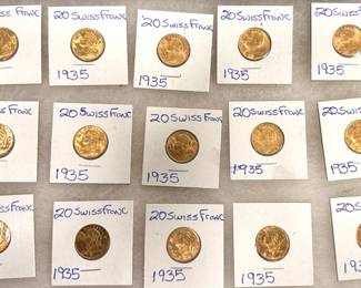 (15) Gold 20 Swiss Franc