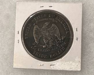 Reverse of 1877 Trade Dollar