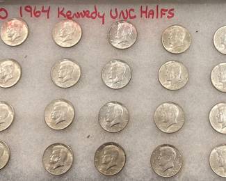 (20) 1964 Kennedy unc Halfs