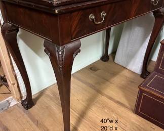 Vintage Game Table Cabriol Legs