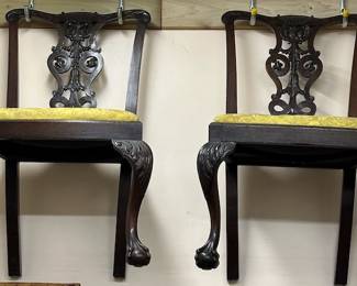 Pair of Chippendale, ball claw feet
