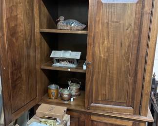 Walnut Linen Press cabinet