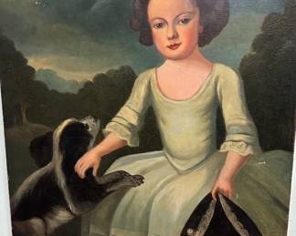 PaintingGirl with Dog