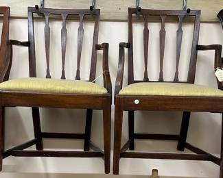 Pr Dining arm chairs