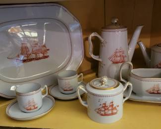 Copeland Spode Trade Winds Red China