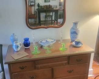 Antique Chest and Mirror