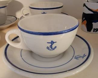 US Naval Homer Laughlin Cups & Saucers