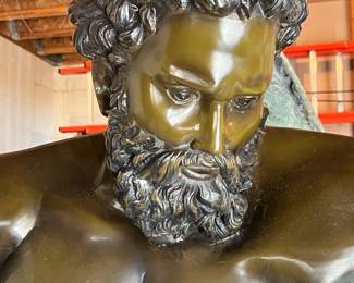 large bronze hercules roman era hero mythology 8ft statue sculpture 