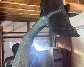 Bronze Mermaid Sculpture Statue 