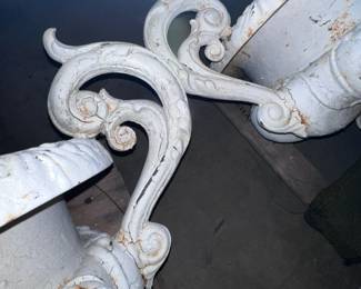 cast iron planters patina white urns