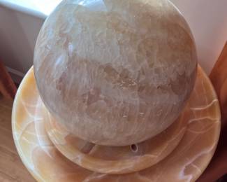 water sphere fountain feature hydroplaning kugel fountain marble