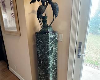 green pedestal 