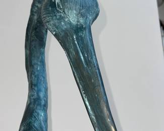 large bronze cranes birds statues freestanding 