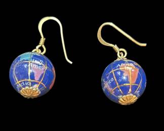14k Gold Globe Earrings