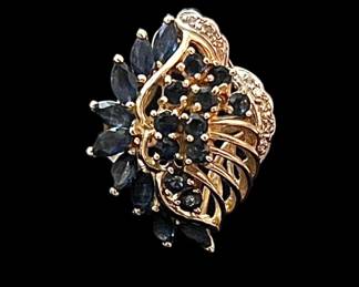 14k Gold Sapphire Ring