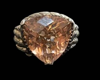 Silver Morganite Ring