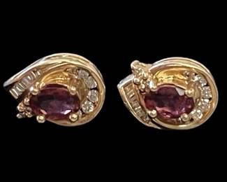 14k Gold Diamond Earrings