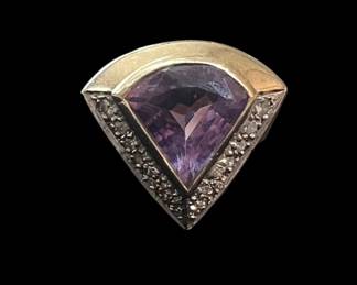 14k Gold Amethyst Ring