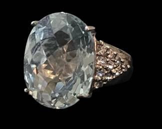 Silver Blue Topaz Ring