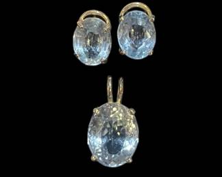 14k Gold Topaz Set