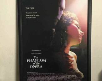 3 Large Framed Movie Theater Posters Titanic, Phantom Of The Opera And Casino Royal 