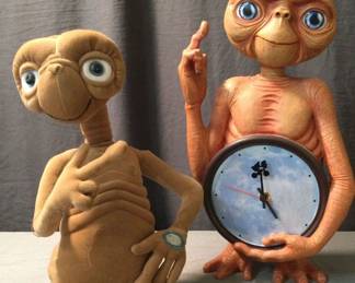 ET Clock and plush toy