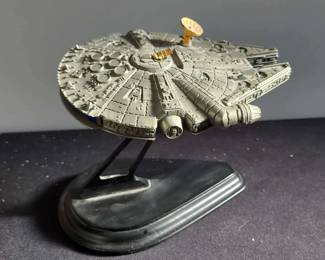 1993 Pewter Millennium Falcon W 24kt Gold Accents