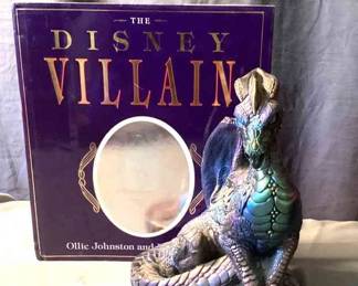 Disney Villan Book And Dragon Collectable Windstone Edition Statue