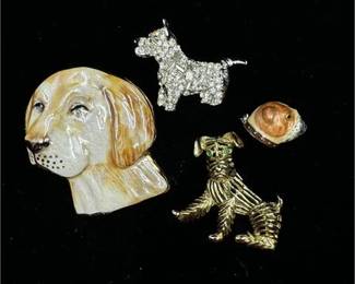 Lot 012 1 Bid(s)
Dog Brooches Set of 4