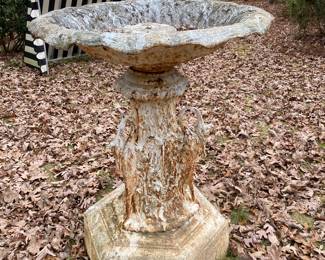 1800s iron and stone bird bath.
Presell available $550.