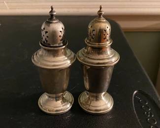 Sterling salt-n-pepper shakers.