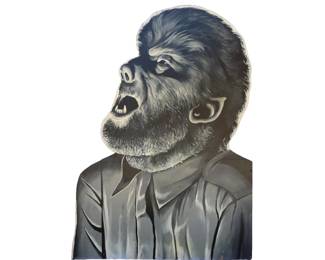 Lon Chaney as The Wolf Man painting 7foot x 4 foot