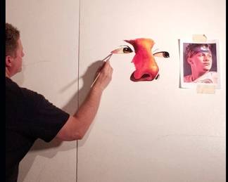 Jeff Parson painting Patrick Mahomes