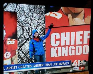 Jeff Parson's painting on the news