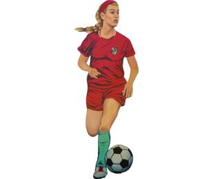 KC Female Soccer Player painting 7 foot x 4 foot