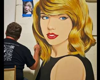 Jeff Parson painting Taylor Swift