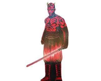 Darth Maul with light up light saber (requires power source plug in) 7 foot x 4 foot