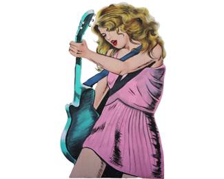 7 foot tall painting of Taylor Swift
