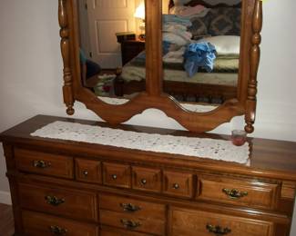 Solid Wood Dresser w/ Mirror